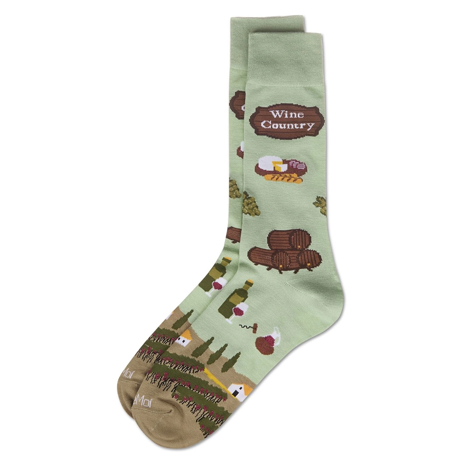 MeMoi Men's Wine Country Rayon From Bamboo Crew Socks