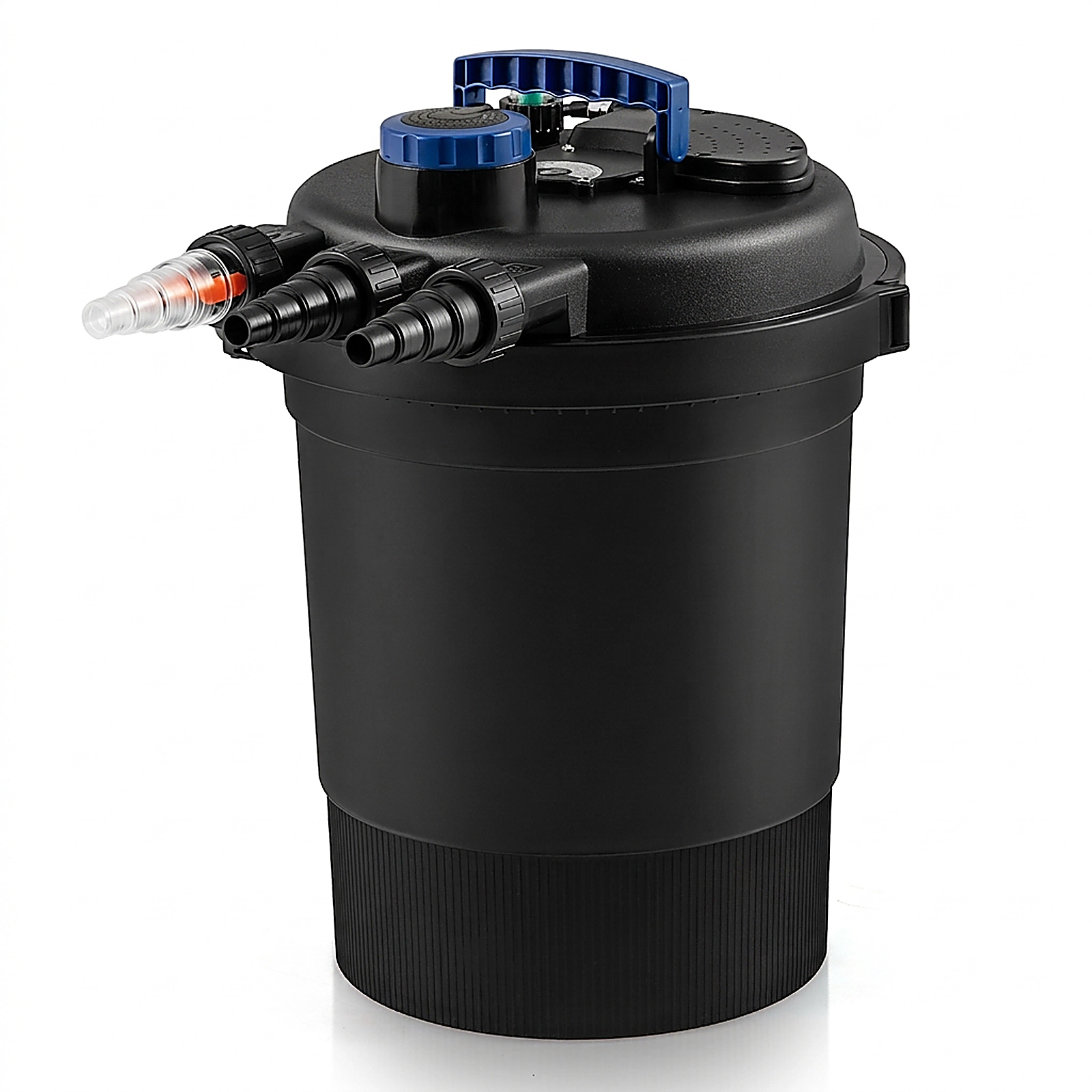 SUGIFT Black 4000-GPH Pond Pressure Bio Filter with UV Clarifier for Outdoor Koi Ponds up to 2500-gal