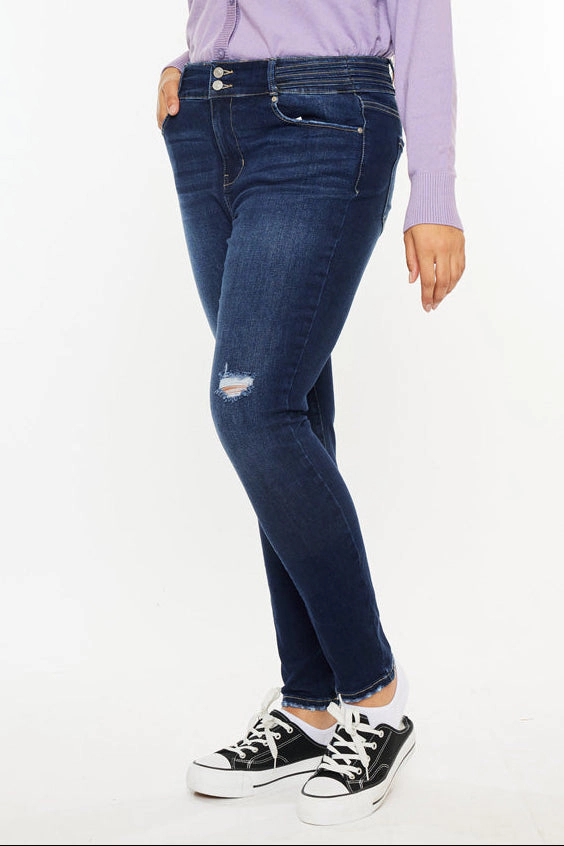 Kancan Women's Plus High Rise Super Skinny Jeans Taly