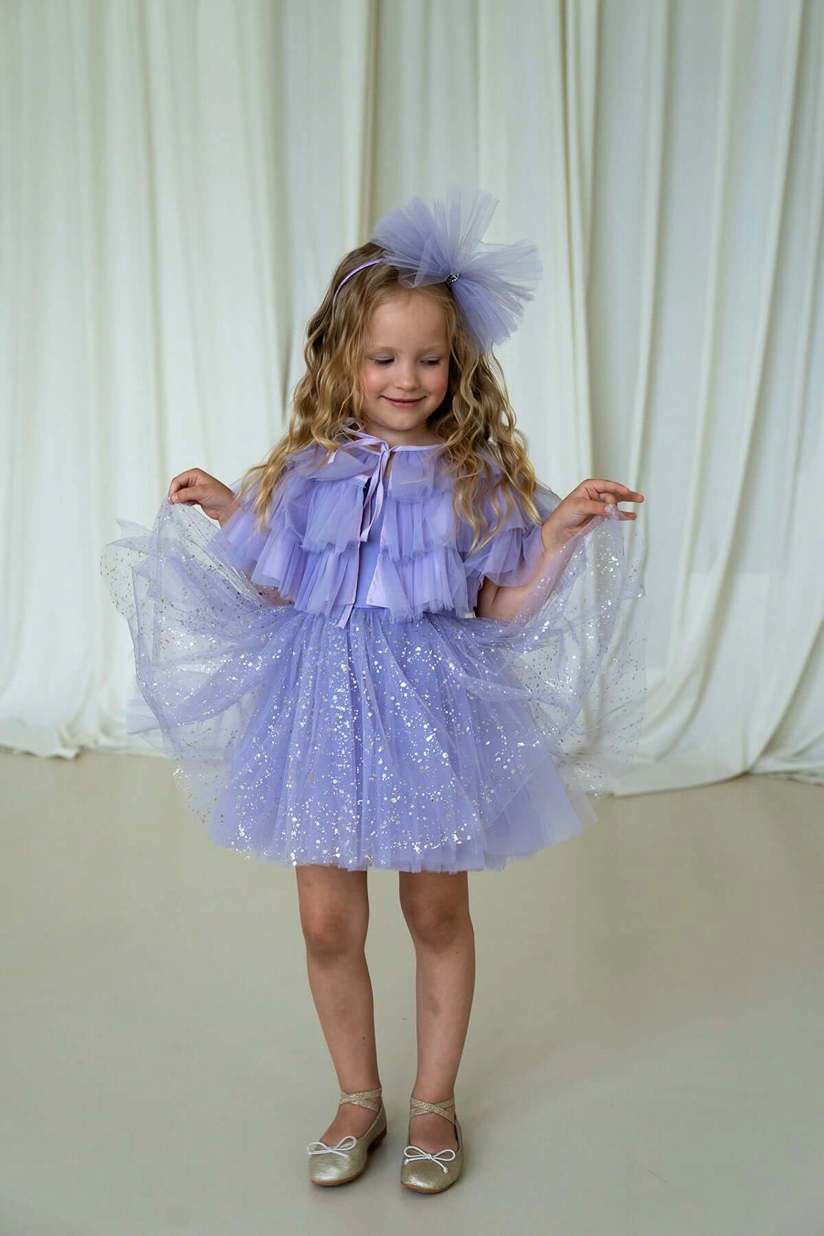 Mini Celebrities Girls Sparkle Purple Dress Set