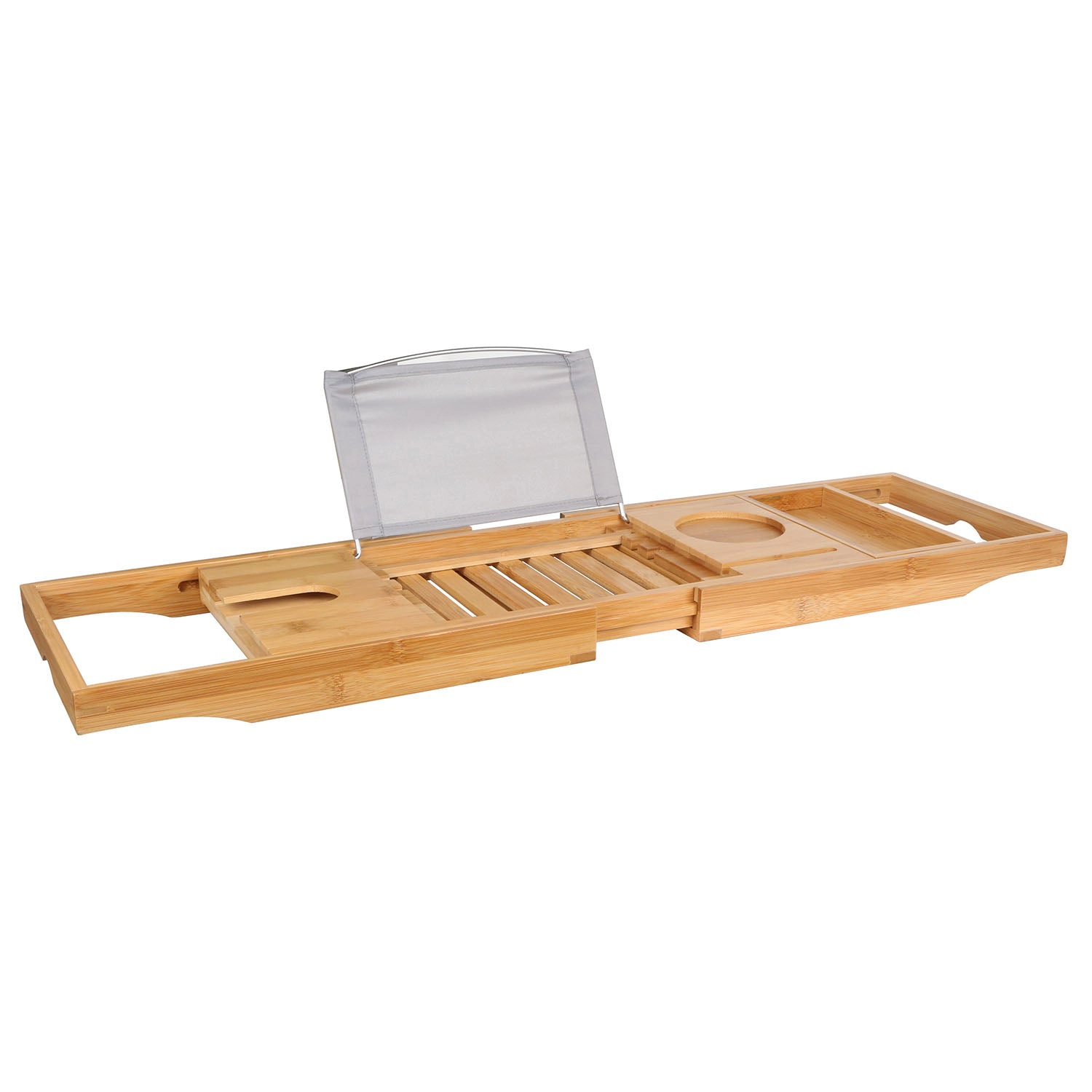 GBruno Bamboo Extendable Bathtub Caddy Tray