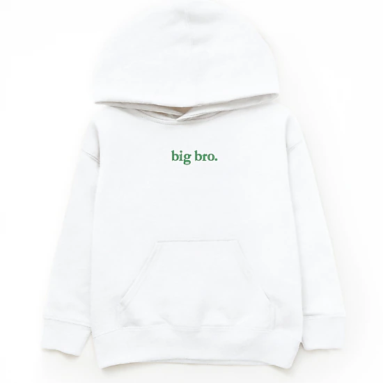 The Juniper Shop - Embroidered Big Bro Typewriter - Youth Graphic Hoodie