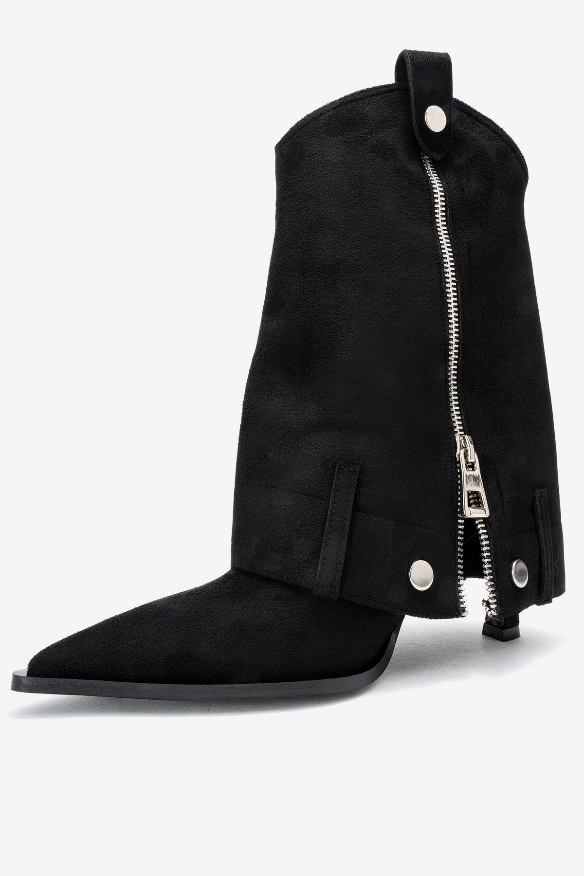 Prologue Shoes Womens Lola Zip Pointed Toe Heel Boot