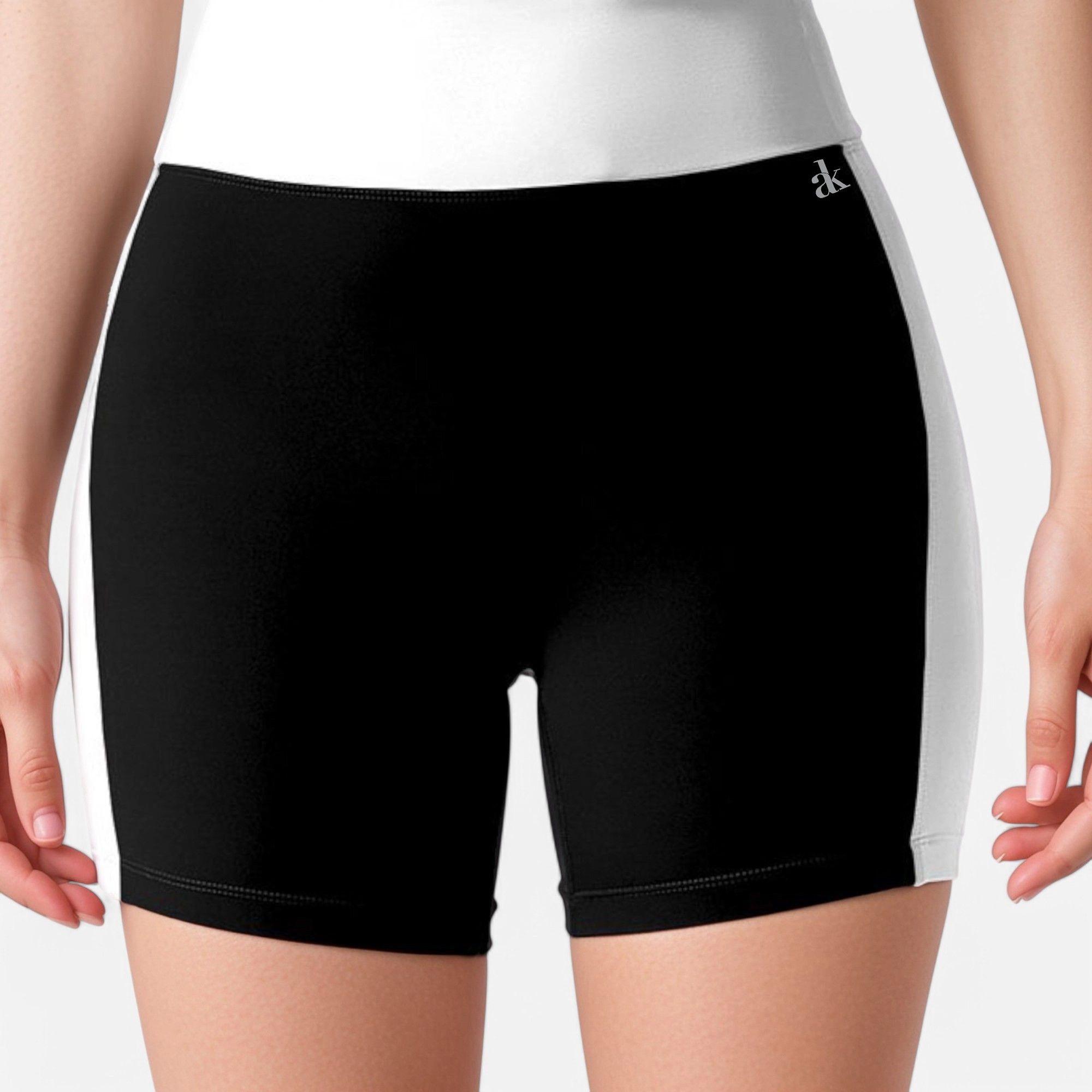 Anna-Kaci Women's High-Waist Colorblock Biker Shorts