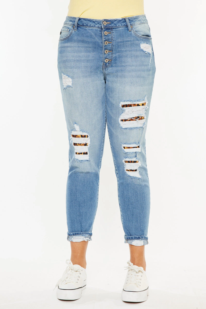 Kancan Women's Plus High Rise Ankle Skinny Jeans Beatrice