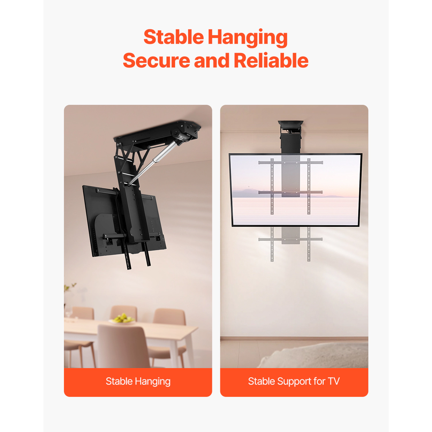 HONGGE Motorized TV Mount Bracket with Adjustable Electric Bracket for TVs