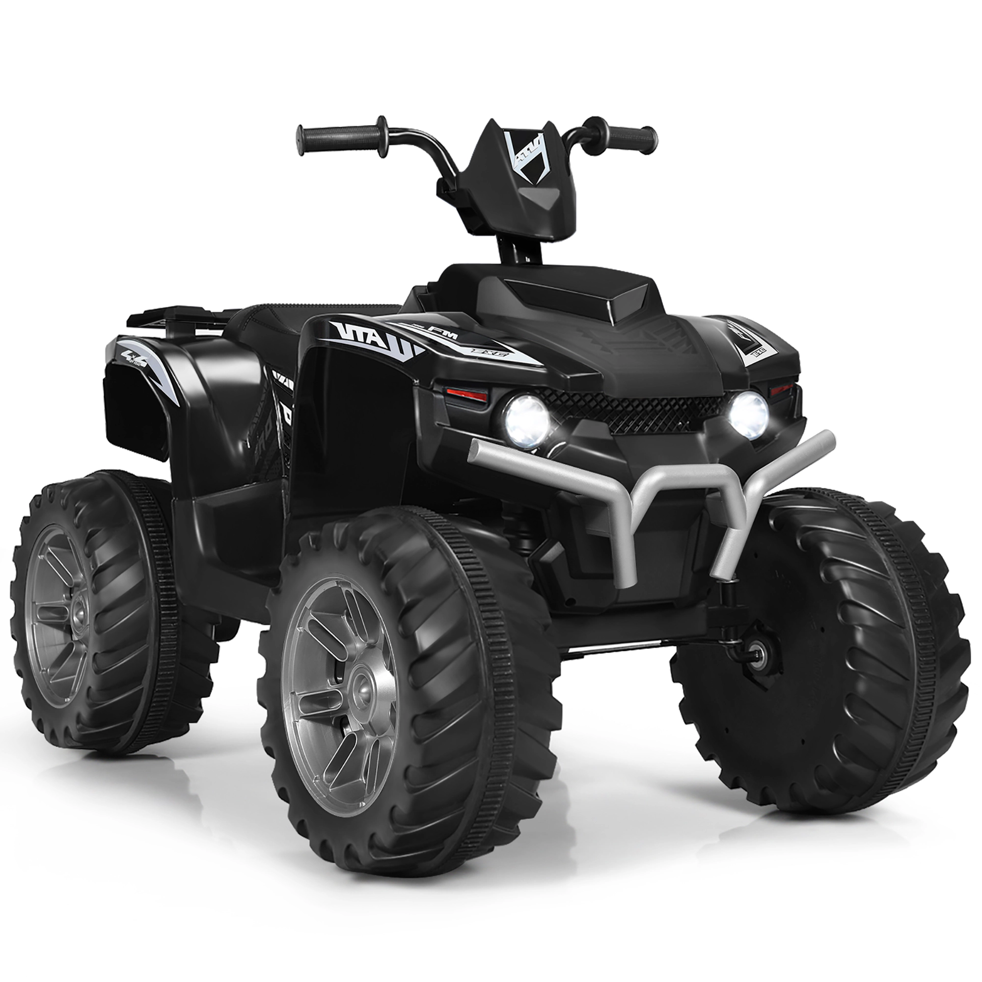 Costway 12V Kids 4-Wheeler ATV Quad Ride On Car w/ LED Lights Music  USB Navy