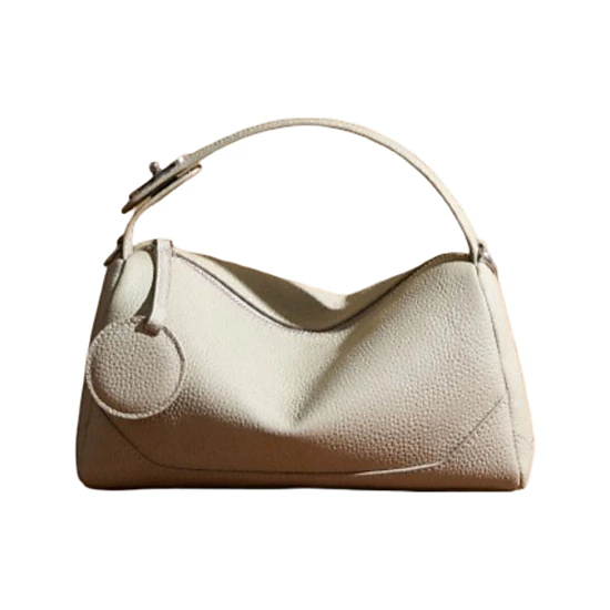 Alilang Women's Pebbled Leather Satchel Bag with Top Handle Adjustable Crossbody Strap and Zipper Closure