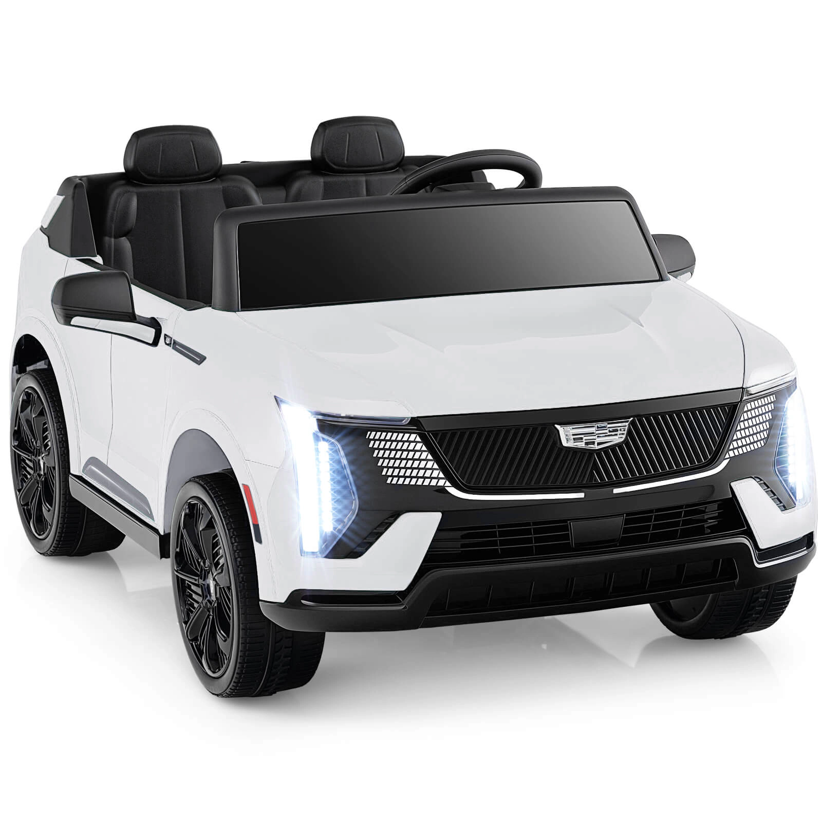 Costway 2 Seater Ride on Truck with Remote Control 3 Speeds LED Lights Horn Music Story