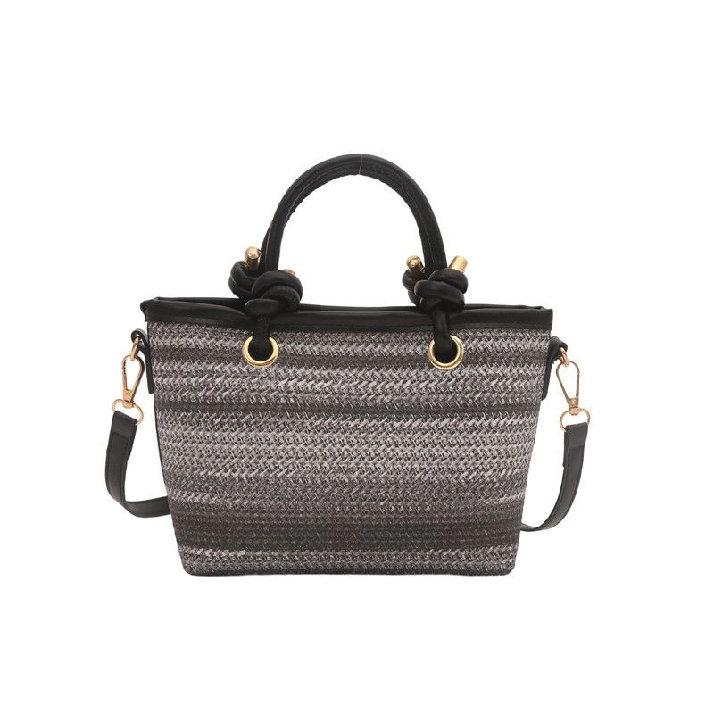 Alilang Women's Woven Mini Tote Crossbody Bag with Top Handles and Adjustable Strap