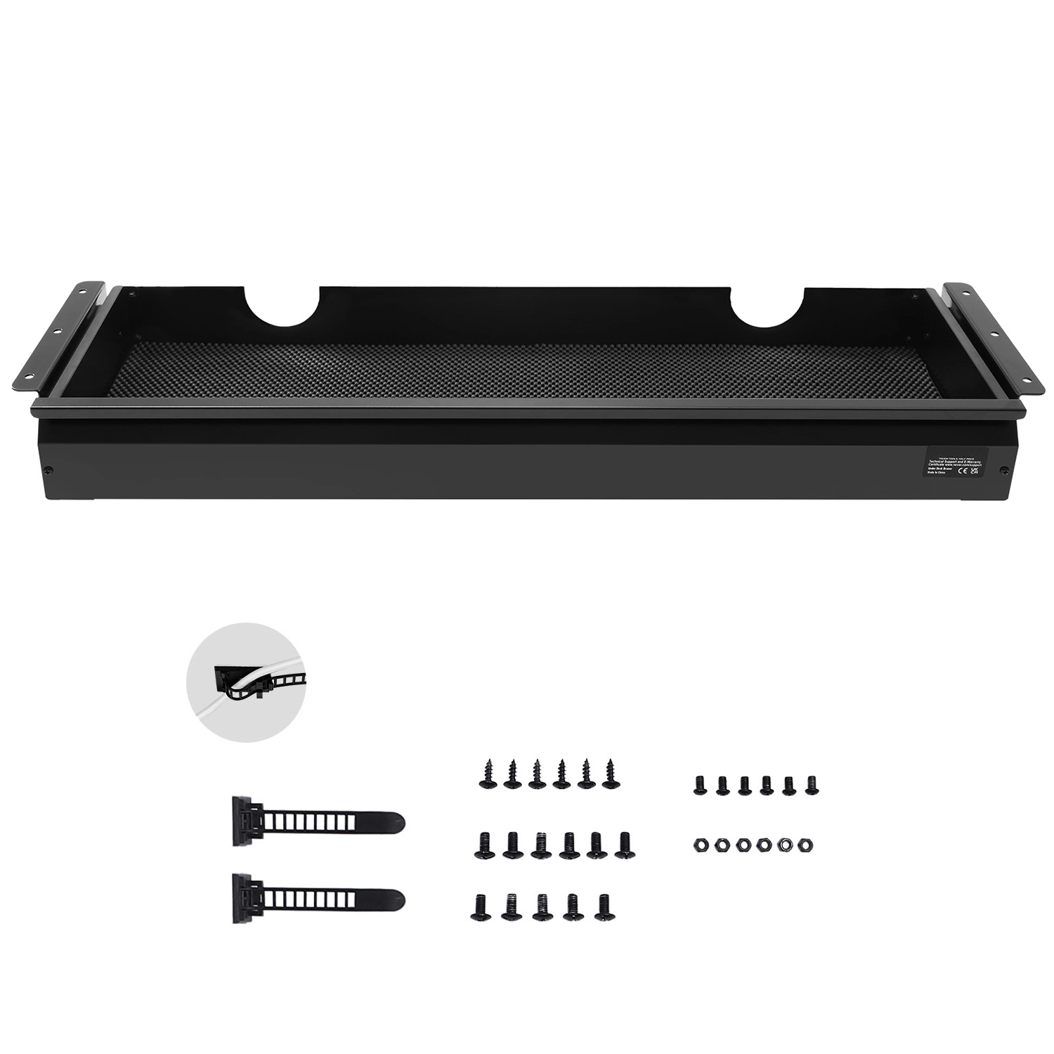 HONGGE Under Desk Drawer Slide Out Under Desk Mounted Pull-out Drawer Attachment Hidden Desktop Storage Organizer Under