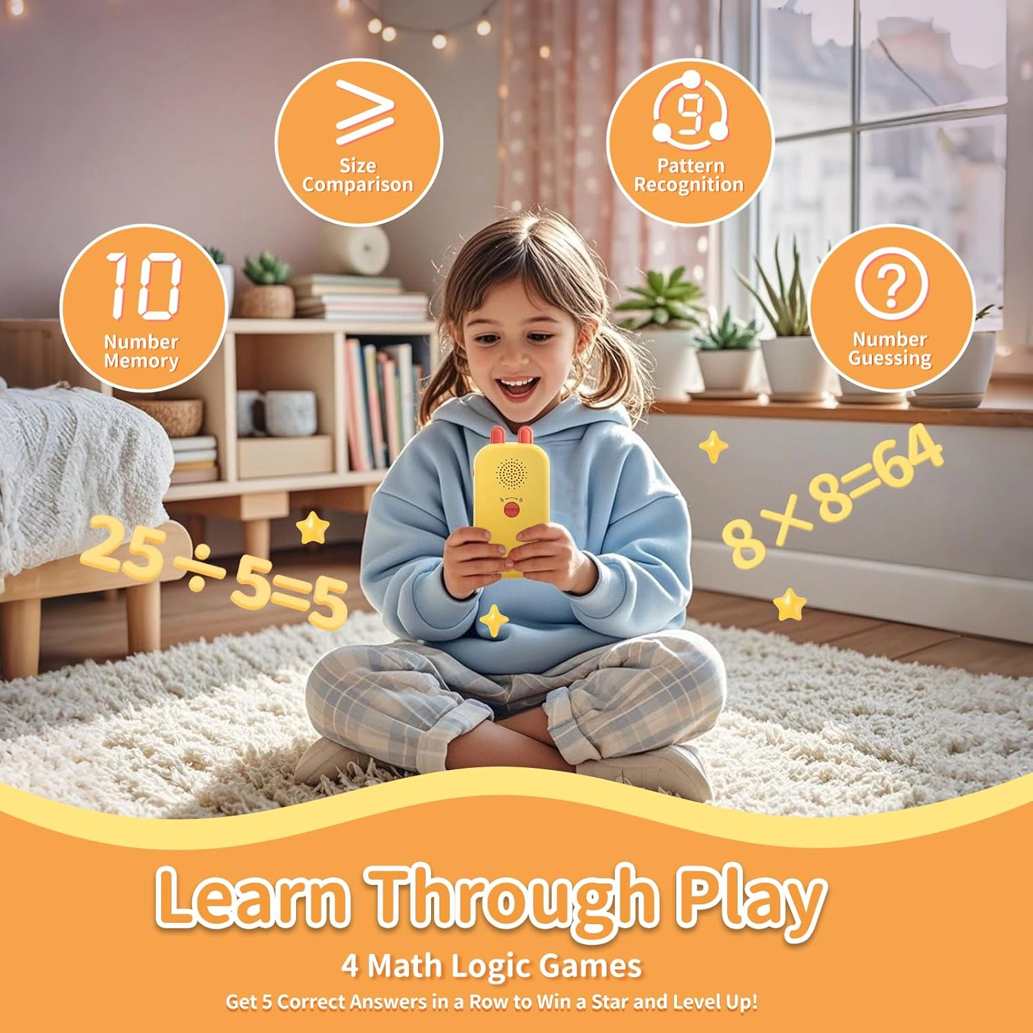 Alilo Math Magic Kids Math Learning Toy with 50,000 Questions & 19 Game Modes, Ages 3+