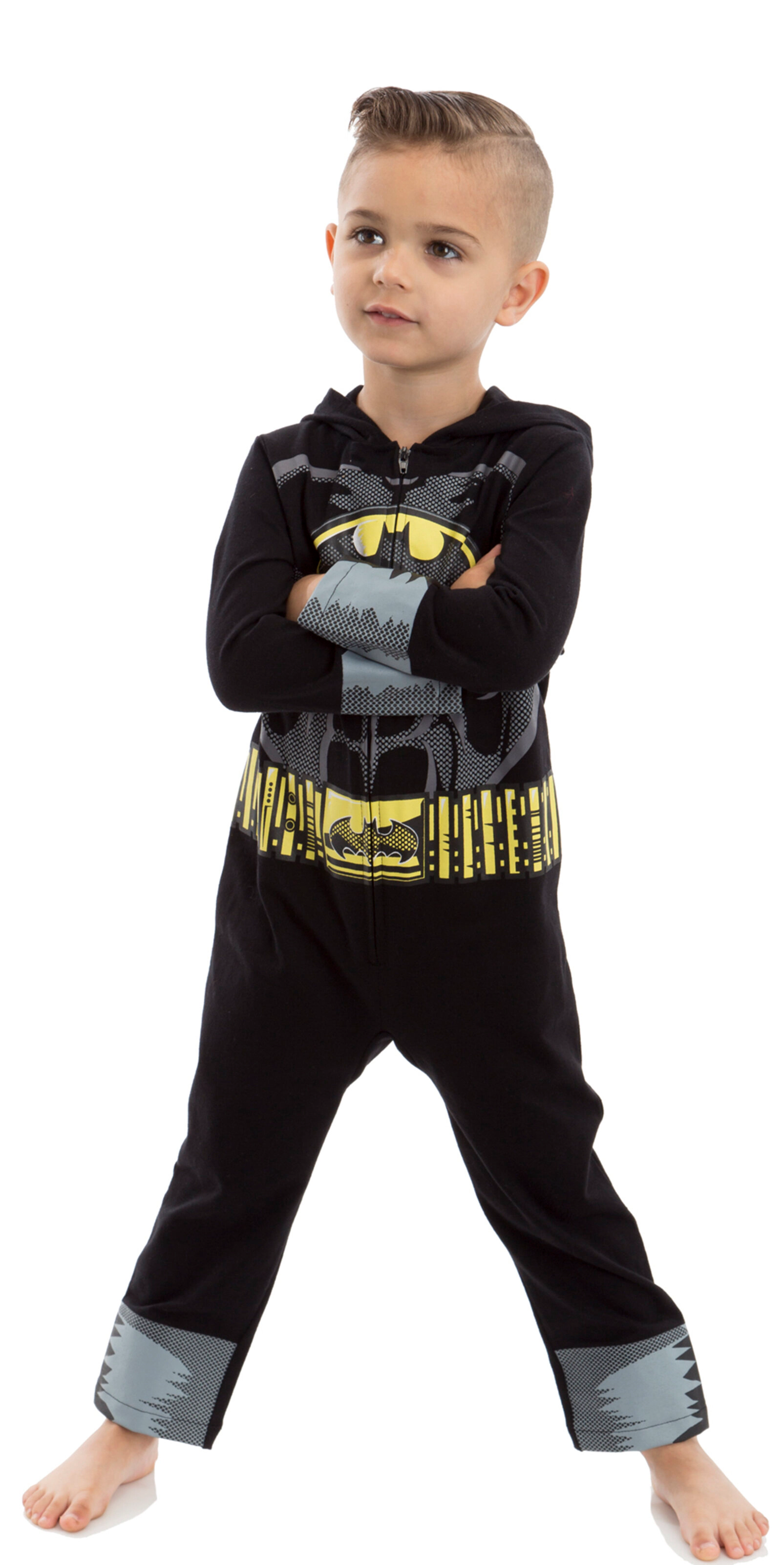 DC Comics Justice League Batman Cosplay Fleece Hooded Coverall with Cape