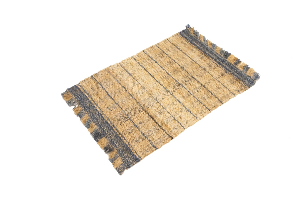 Magic Rugs 2'0 x 3'0 Beige & Gray Flat-Weave Sumak Modern Jute Rug