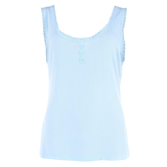 Daisy Fuentes Women's Plus Size Pointelle Tank and Short Pajama Set