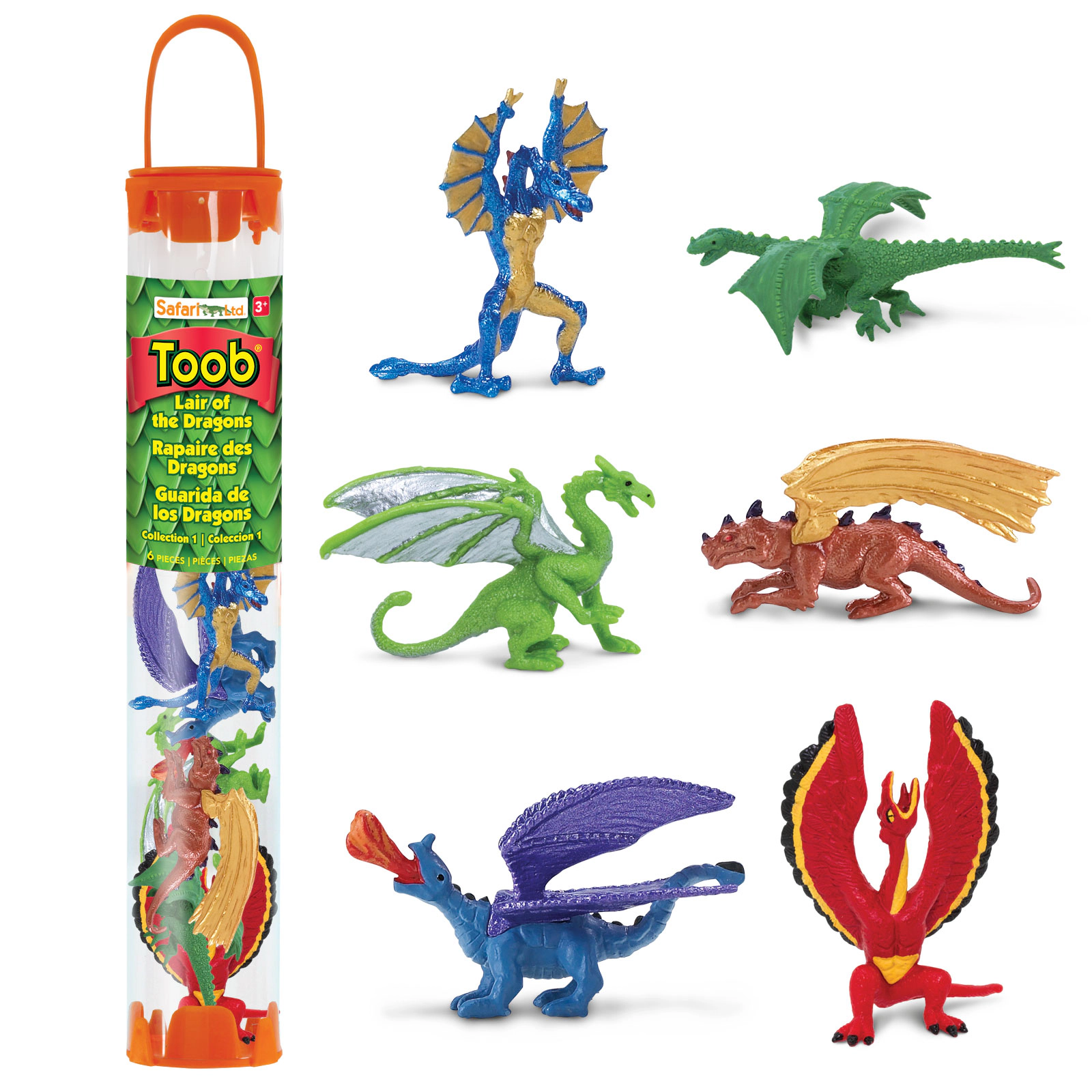 Safari Ltd. - Lair of the Dragons 1 Designer Toob-contains 6 Mini Figurines