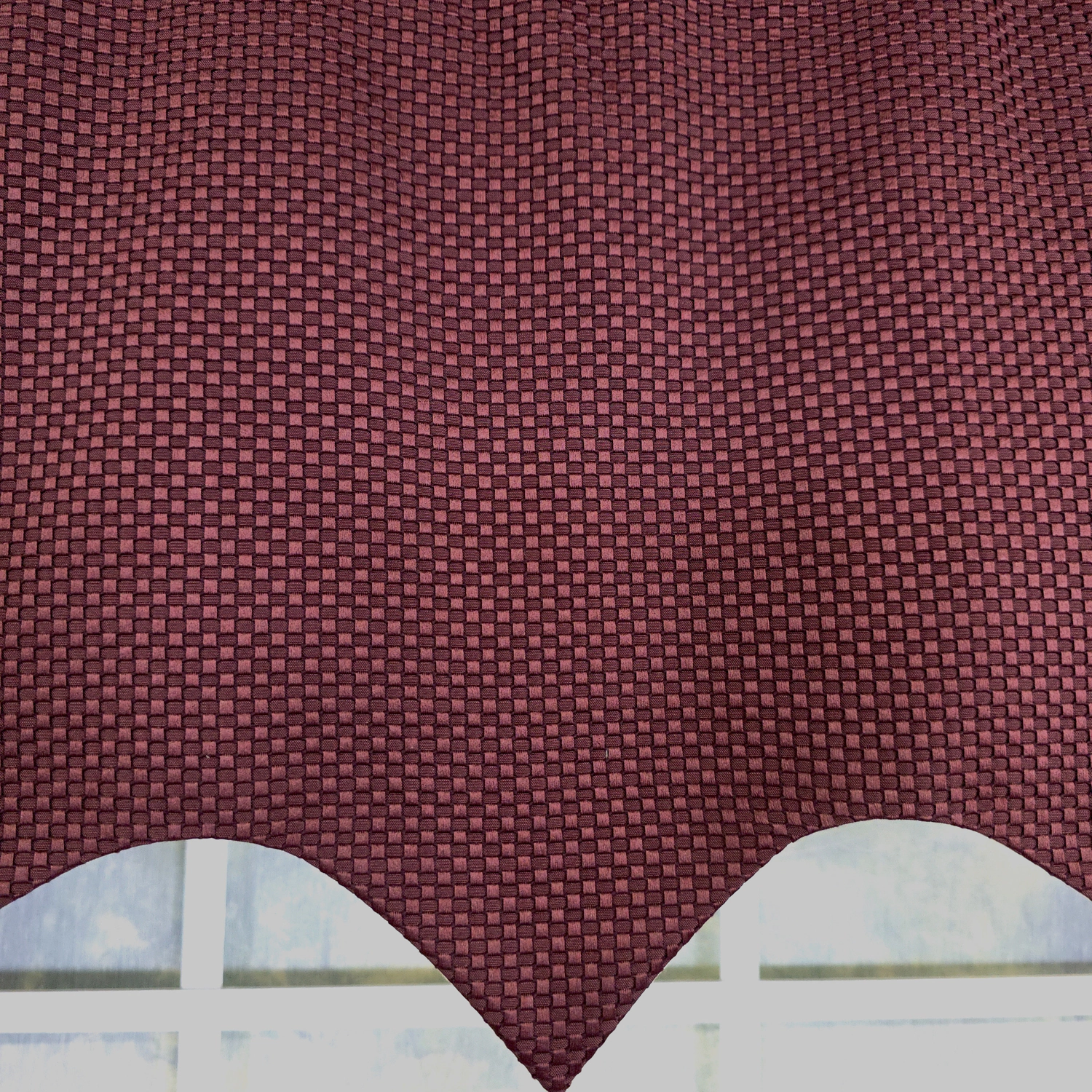 RLF Home 100% Cotton Basket Weave Regal Poly/Cotton lining Rod Pocket Valance 50" x 15" Egg Plant