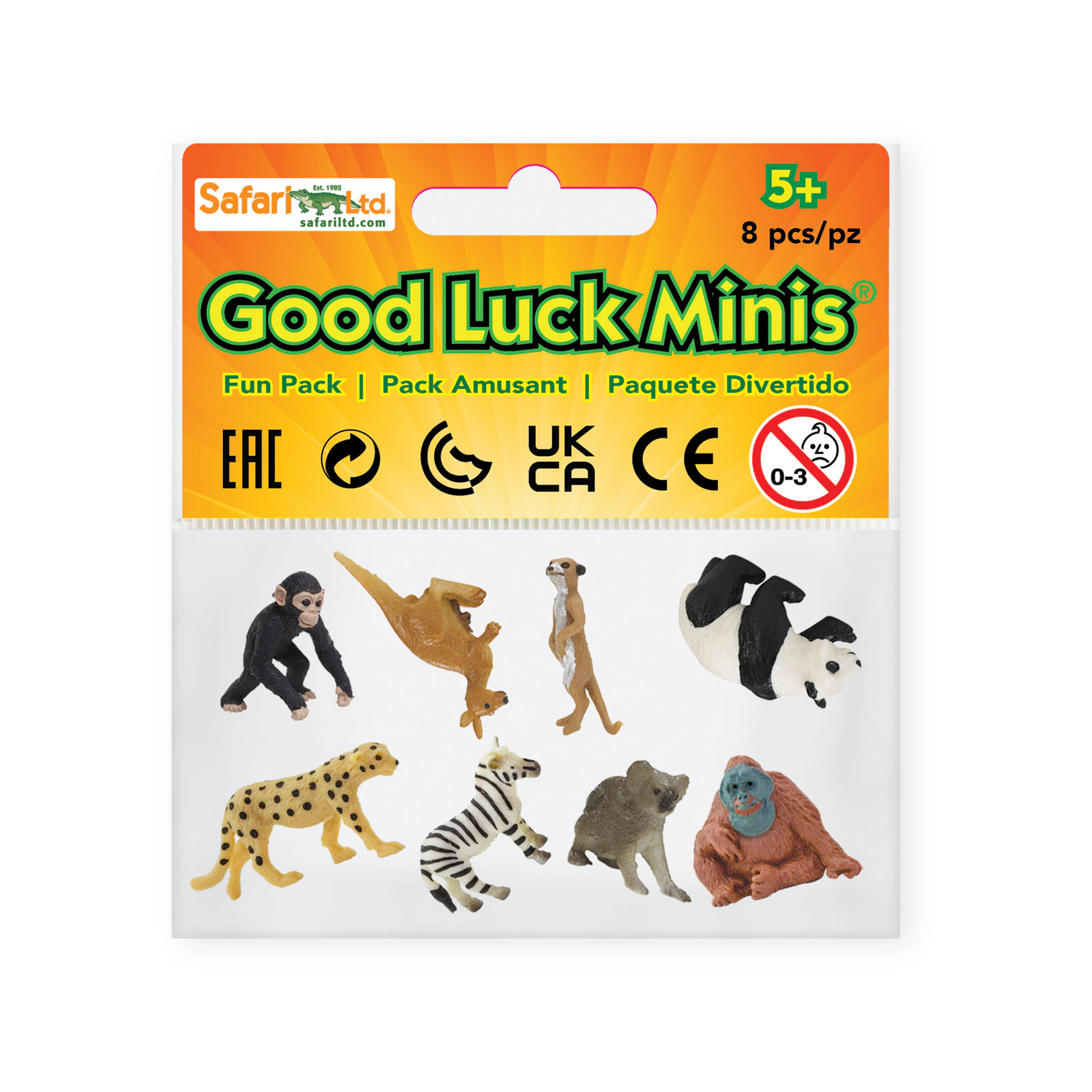 Safari Ltd. - Exotic Fun Pac - 8 Mini Toy Figurines for Kids