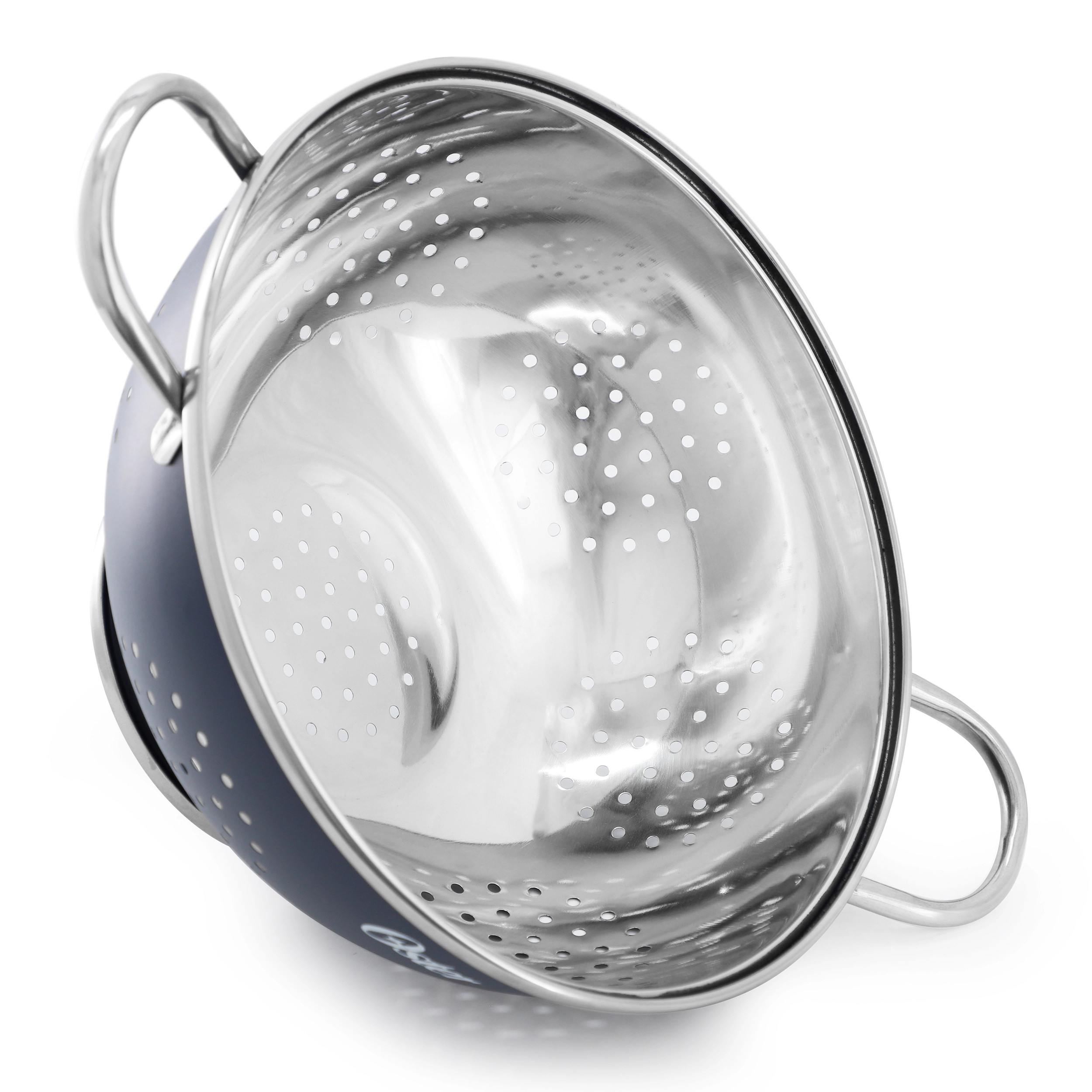 Oster Corden 5 Quart Stainless Steel Colander in Matte Blue
