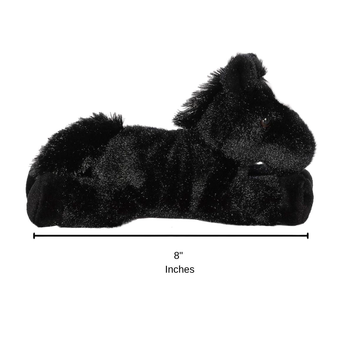 Aurora Mini Flopsie Beau Black Stallion Horse 8-Inch Stuffed Animal Plush