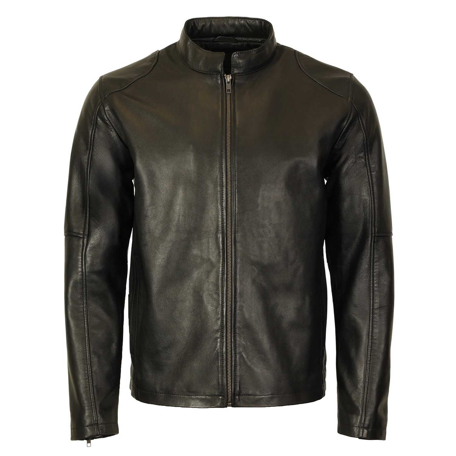Gioberti Men's Sheepskin Classic Style Leather Jacket