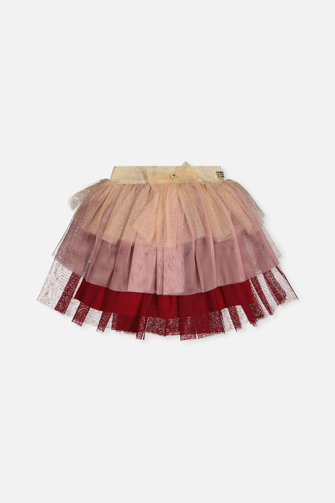 Deux par Girls Multi-Layer Glittering Mesh Skirt