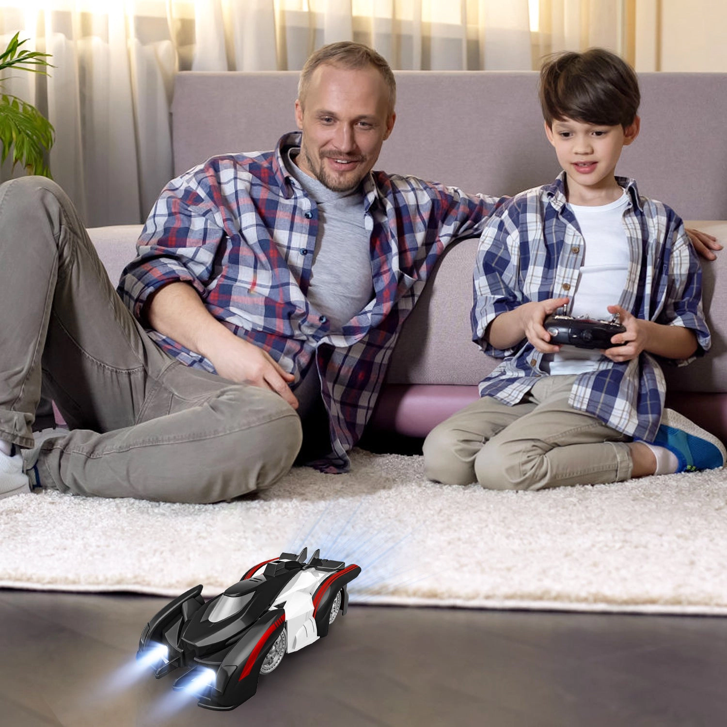 GBruno Wall-Climbing Remote Control Car With Lights