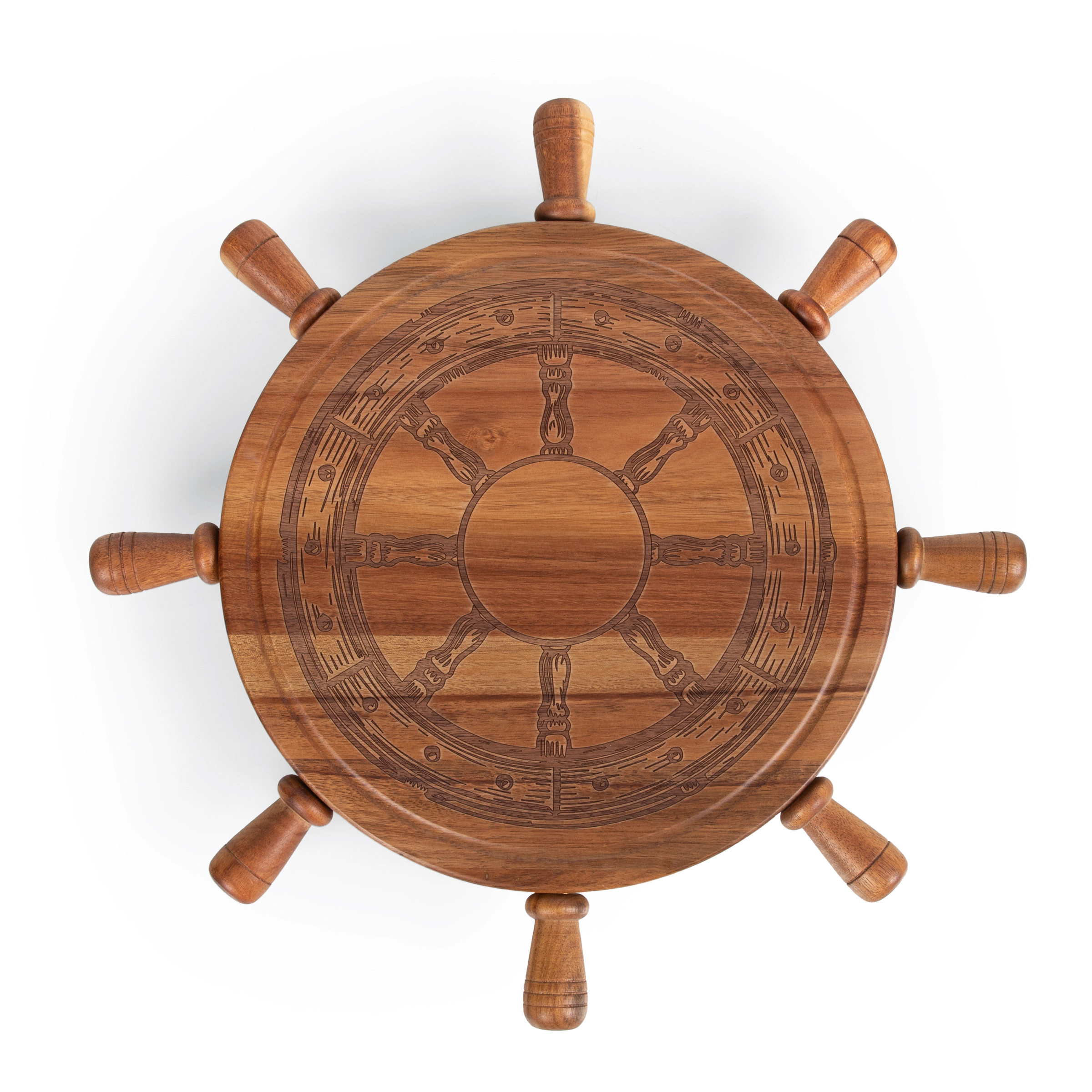 TOSCANA Helmsman Lazy Susan Cheese Board with Tool Set