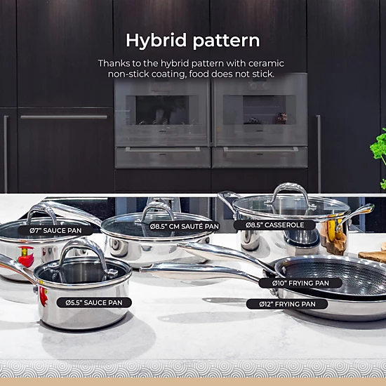 BE - LIVING CIRCLAD Series 12-Piece Nonstick Cookware Set
