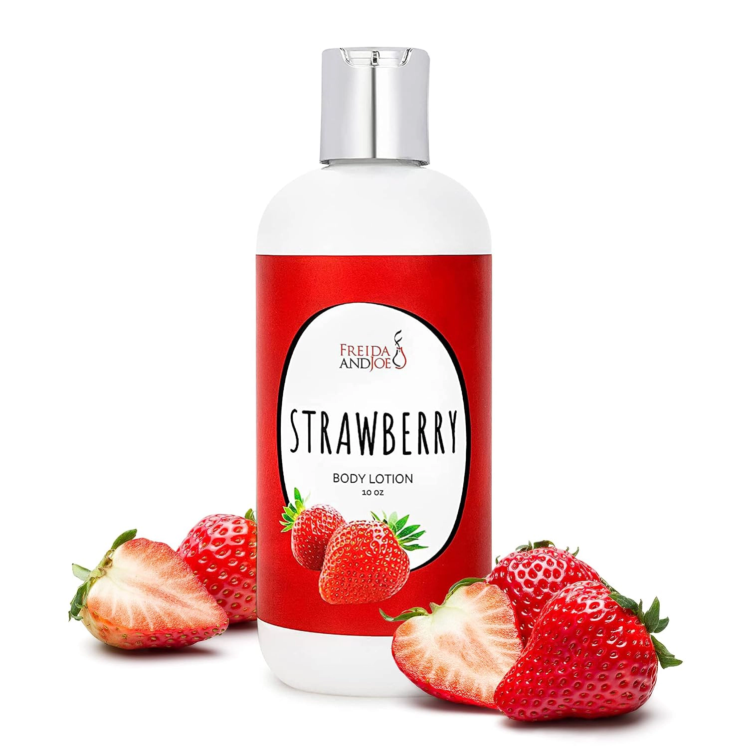 Freida and Joe Womens Strawberry Fragrance Deep Moisturizing Body Lotion in 10oz Bottle