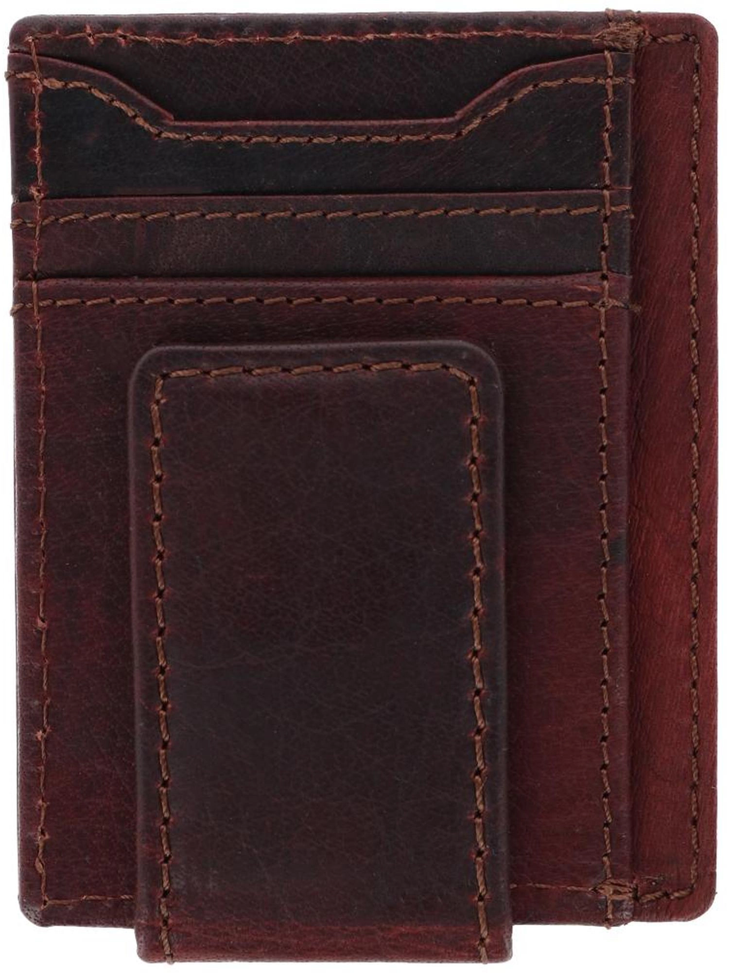 CTM® Men's Leather Front Pocket Money Clip