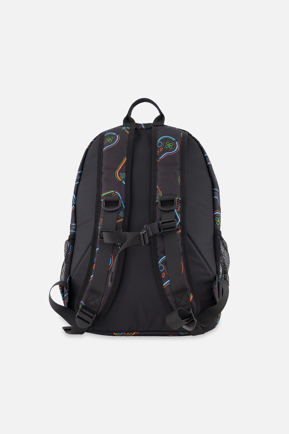 Deux par Deux Boys Game Controller Print Two-Compartment Backpack with Padded Laptop Sleeve