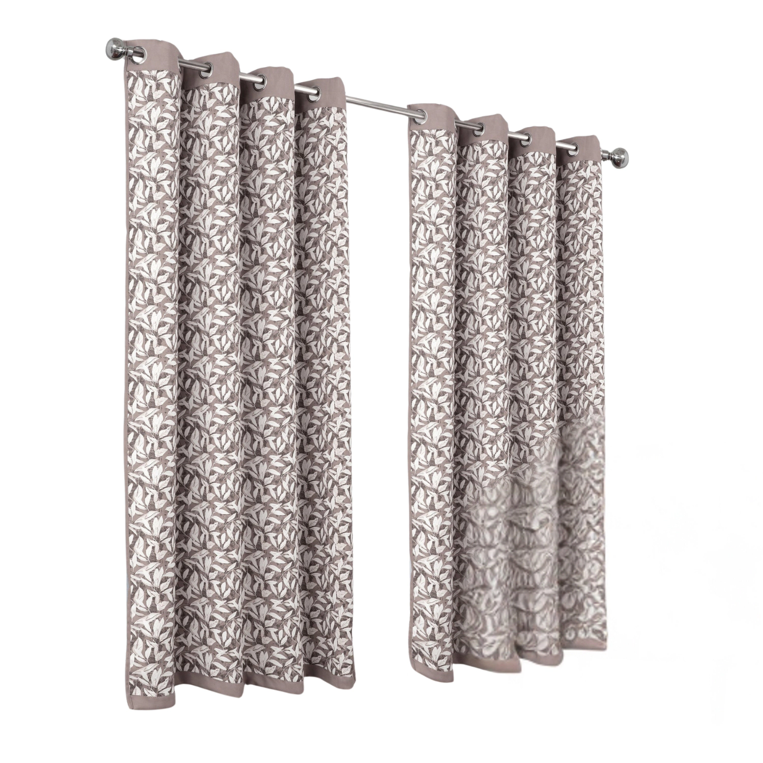 RT Designers Collection 100% Polyester 190 GSM Marina Revisible Blackout Grommet Curtain Panel 54" x 95" Taupe