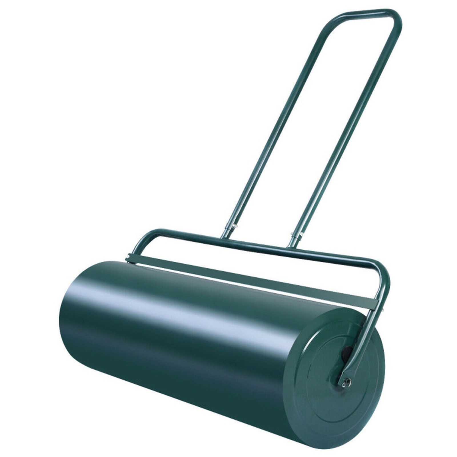 SUGIFT 24-in Wide Steel Tow Lawn Roller with U-Shaped Handle Water or Sand Filled 24-lb Net Weight Black/Green 1-Pc