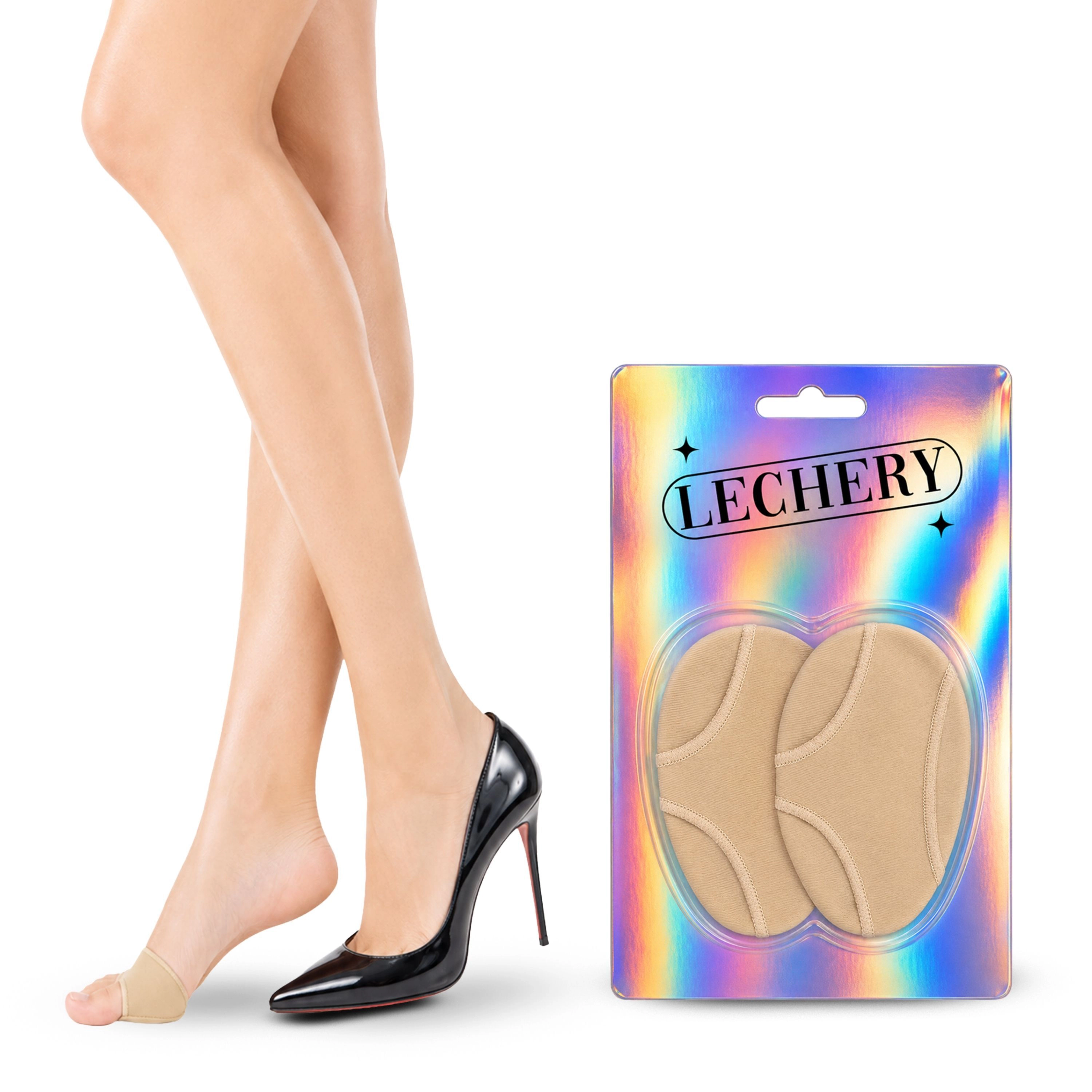 LECHERY Women's Metatarsal Toe Loop Cushions – Gel Ball of Foot Pads