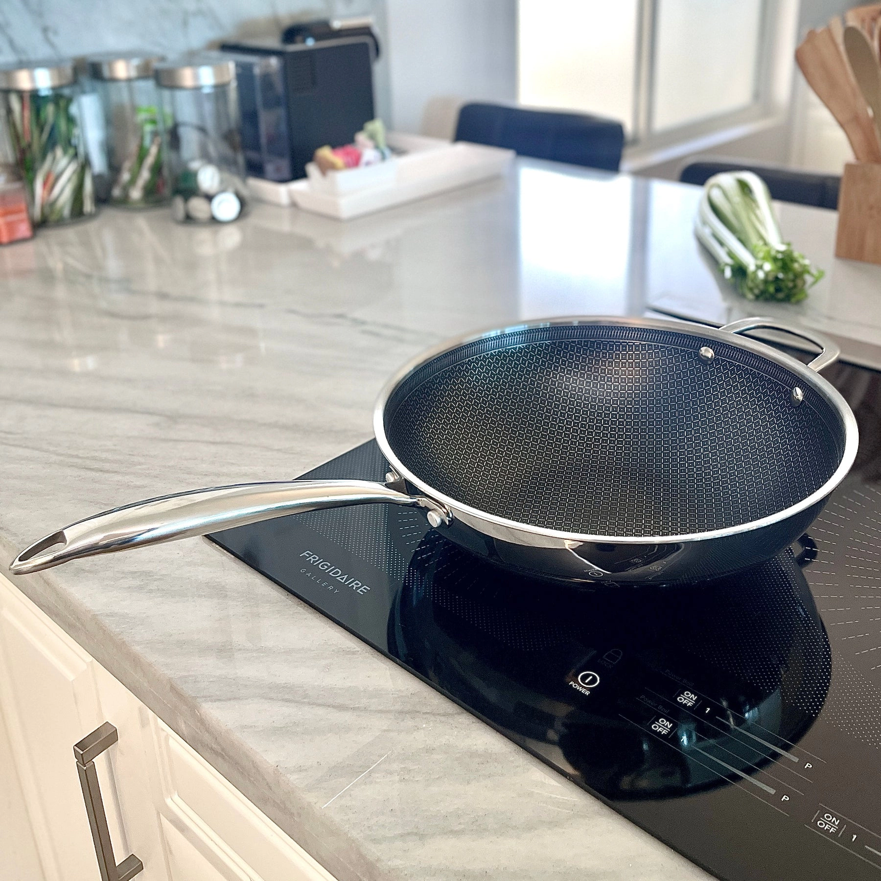 Lexi Home 5-Quart Tri-Ply Stainless Steel Wok, Induction & Oven Safe