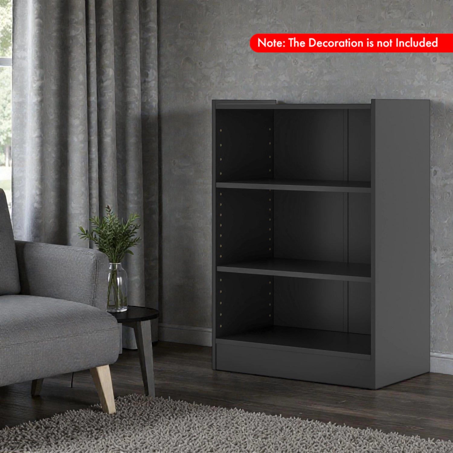 Hivvago Compact 3-Tier Organizer Shelf with Adjustable and Open Layout