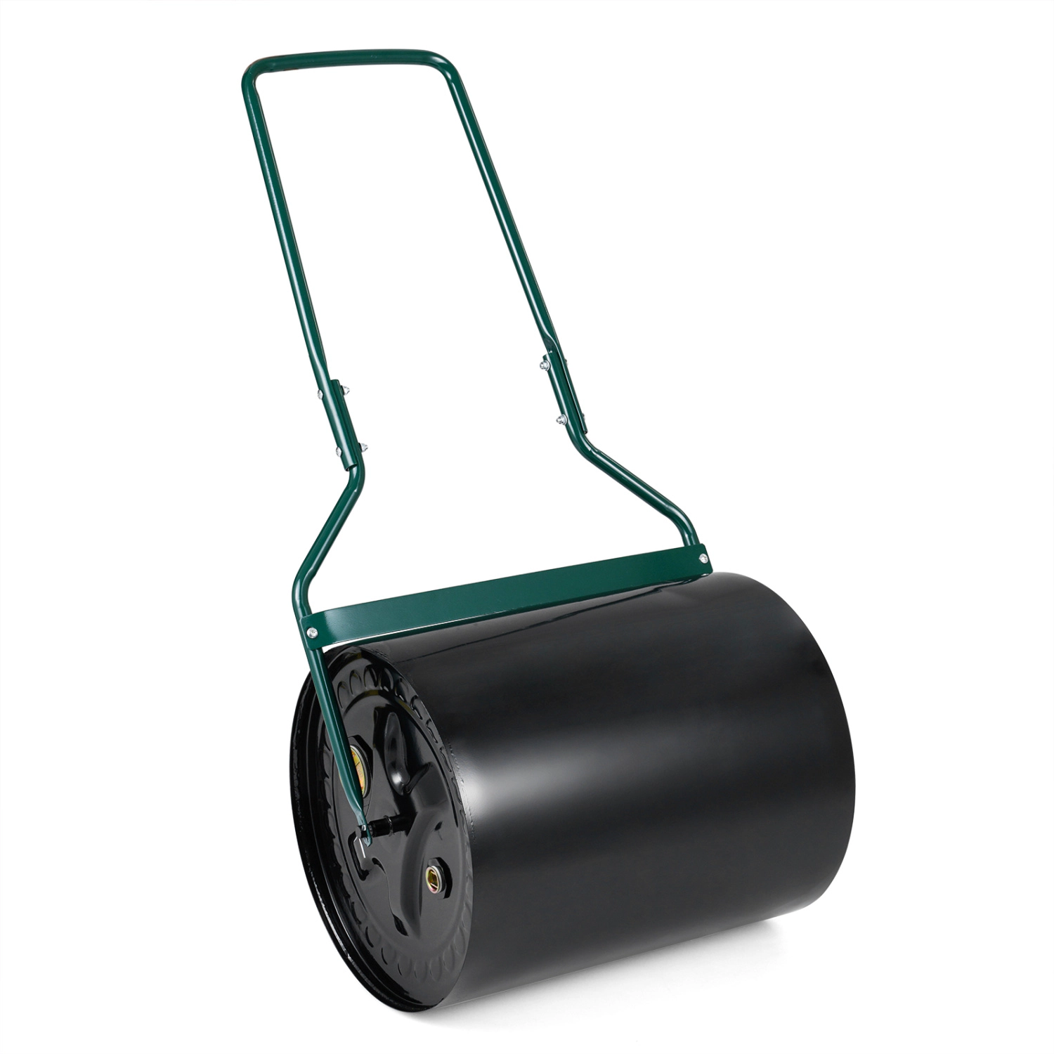 LJG Lawn Roller 16 Gallon Water/Sand Filled Garden Drum Roller with Leak-Proof Inlet
