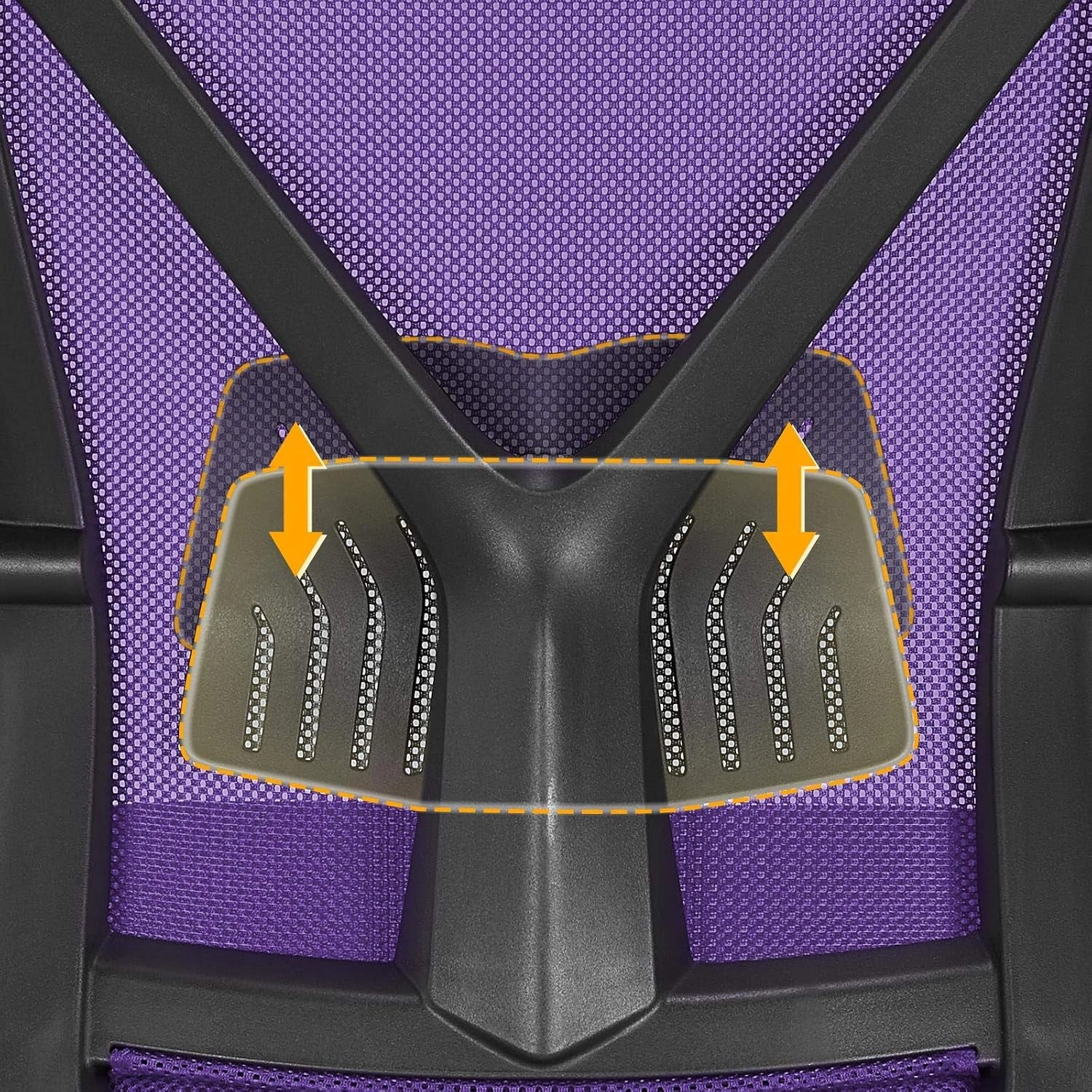 Platinum-Level Office Chairs Mid-Back Mesh Office Chair Purple With Adjustable Lumbar Support Wheels For Home Office