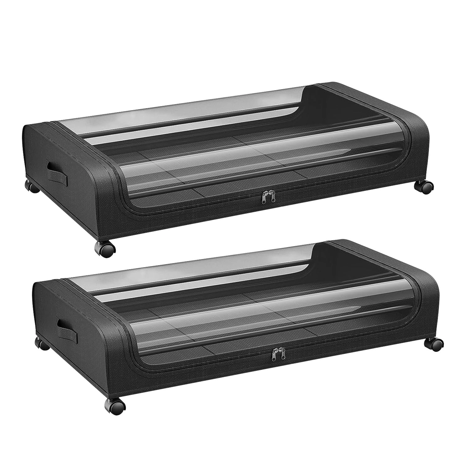 GBruno 2-Piece Rolling Under Bed Storage Containers