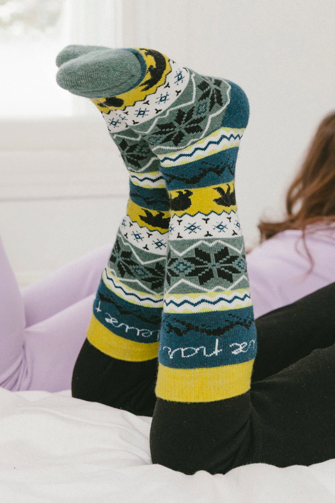 Deux par Boys Nordic-Inspired Cushioned Ski Socks