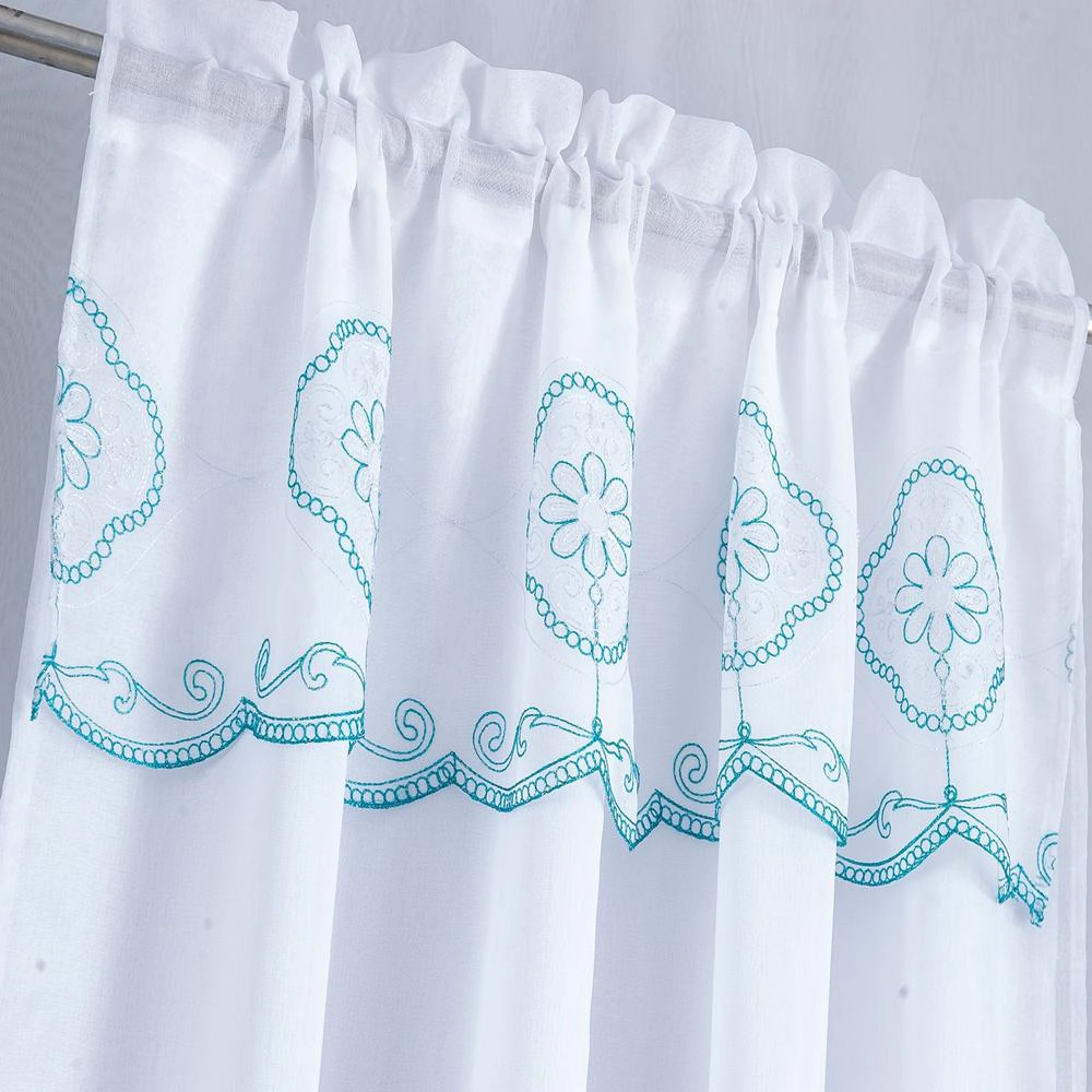 Olivia Gray Arcadia Embroidered Panel - 54x90" Teal
