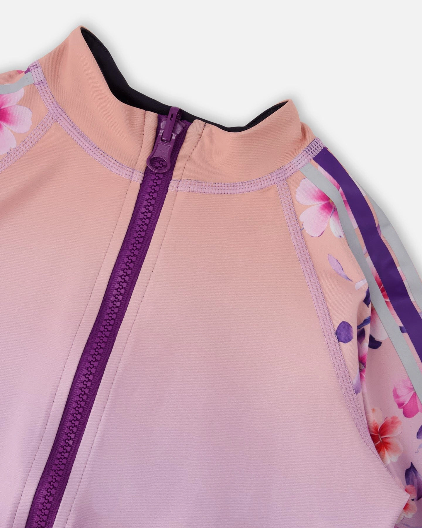 Deux par Girls Full Zip Reversible Athletic Cardigan Recycled Polyester To Gradient