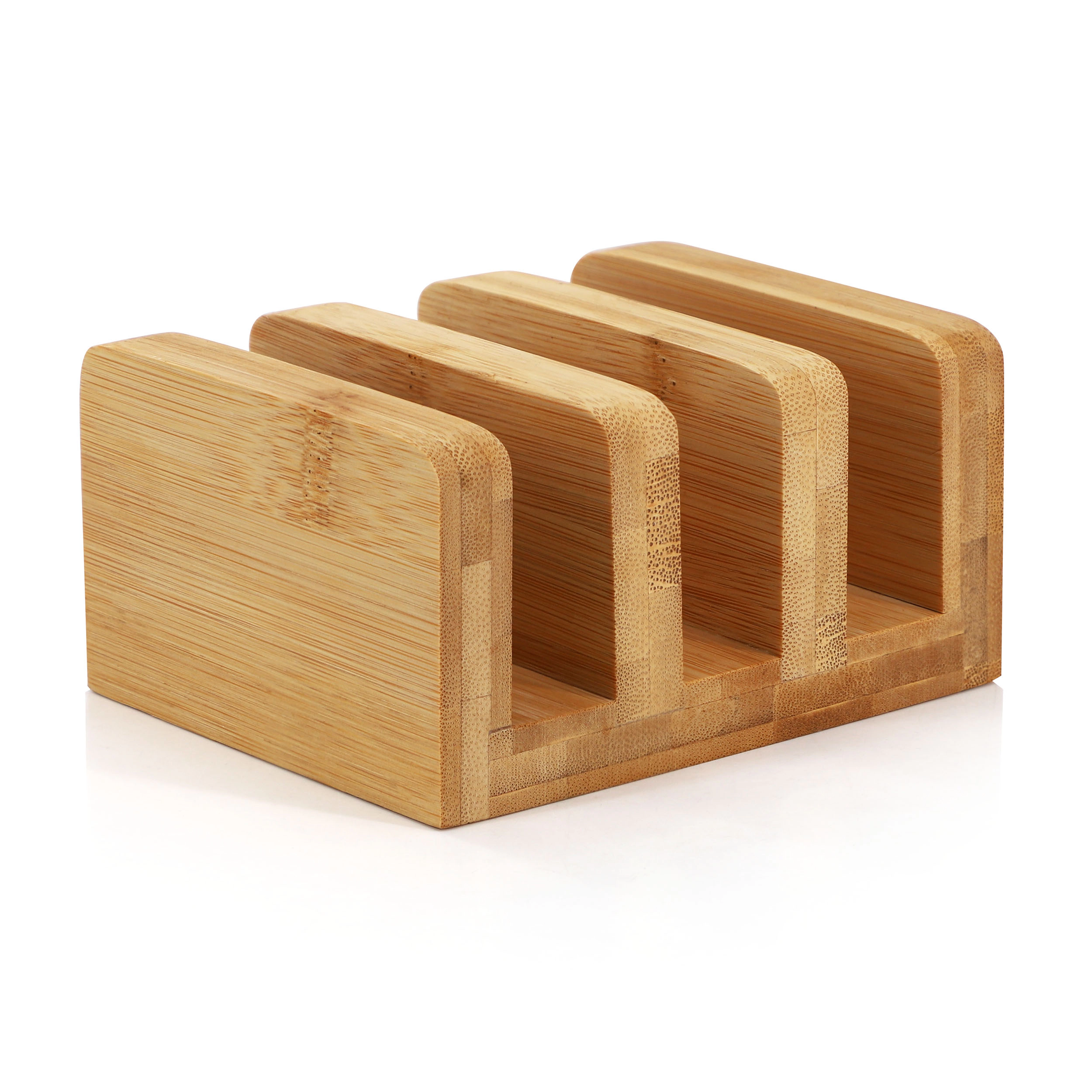 MegaChef 3 Piece Natural Bamboo Cutting Board Set with Base