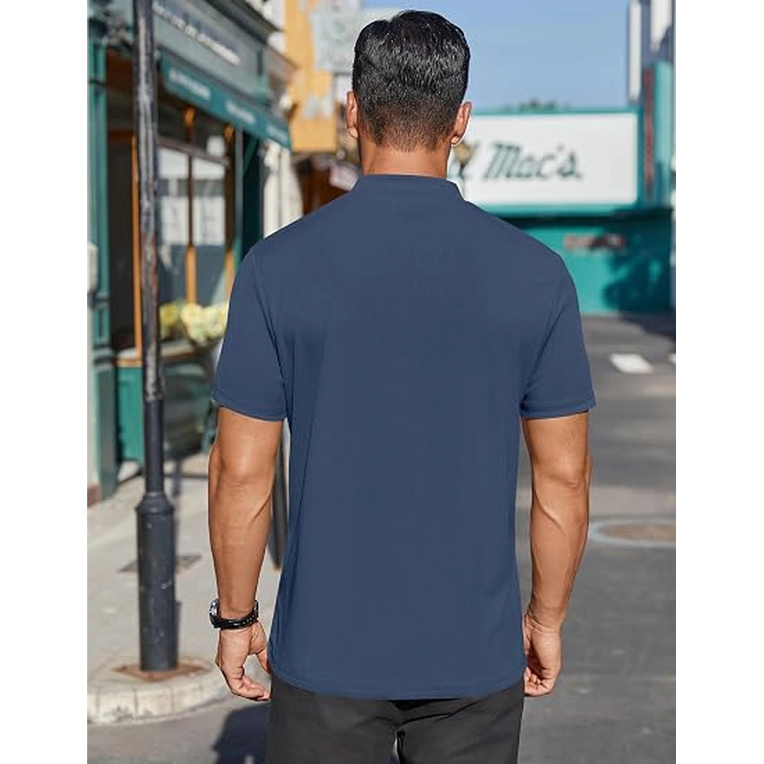 COOFANDY Men's Slim Fit Short Sleeve Mock Neck T-Shirt