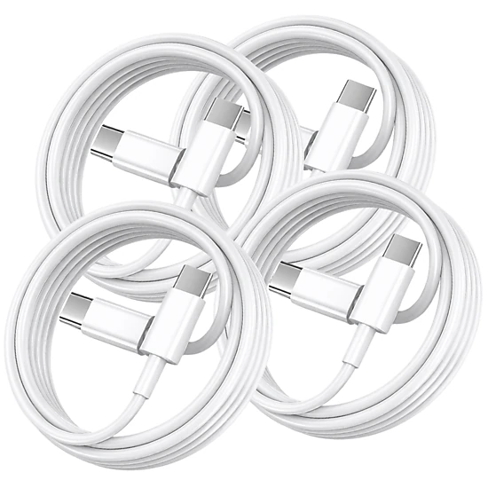 Qixxronics USB C to USB C Charging Cable 3FT 4Pack, Type C Data Sync Charger Cord for iPhone 17/16/15, iPad Pro/Air 5
