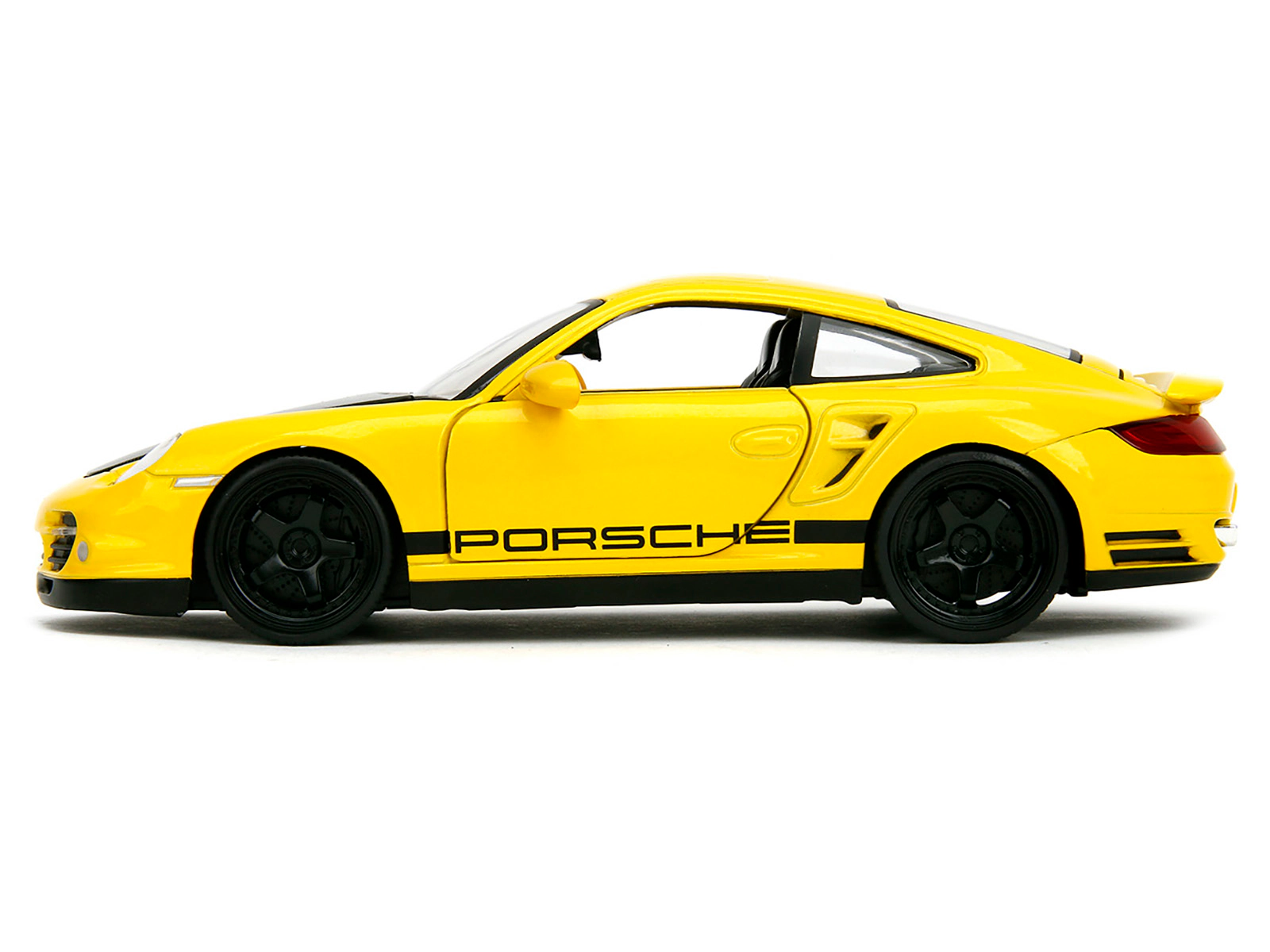 Jada Porsche 911 Turbo (997) Yellow with Carbon Hood "Hyper-Spec" Series 1/24 Diecast Model Car by Jada
