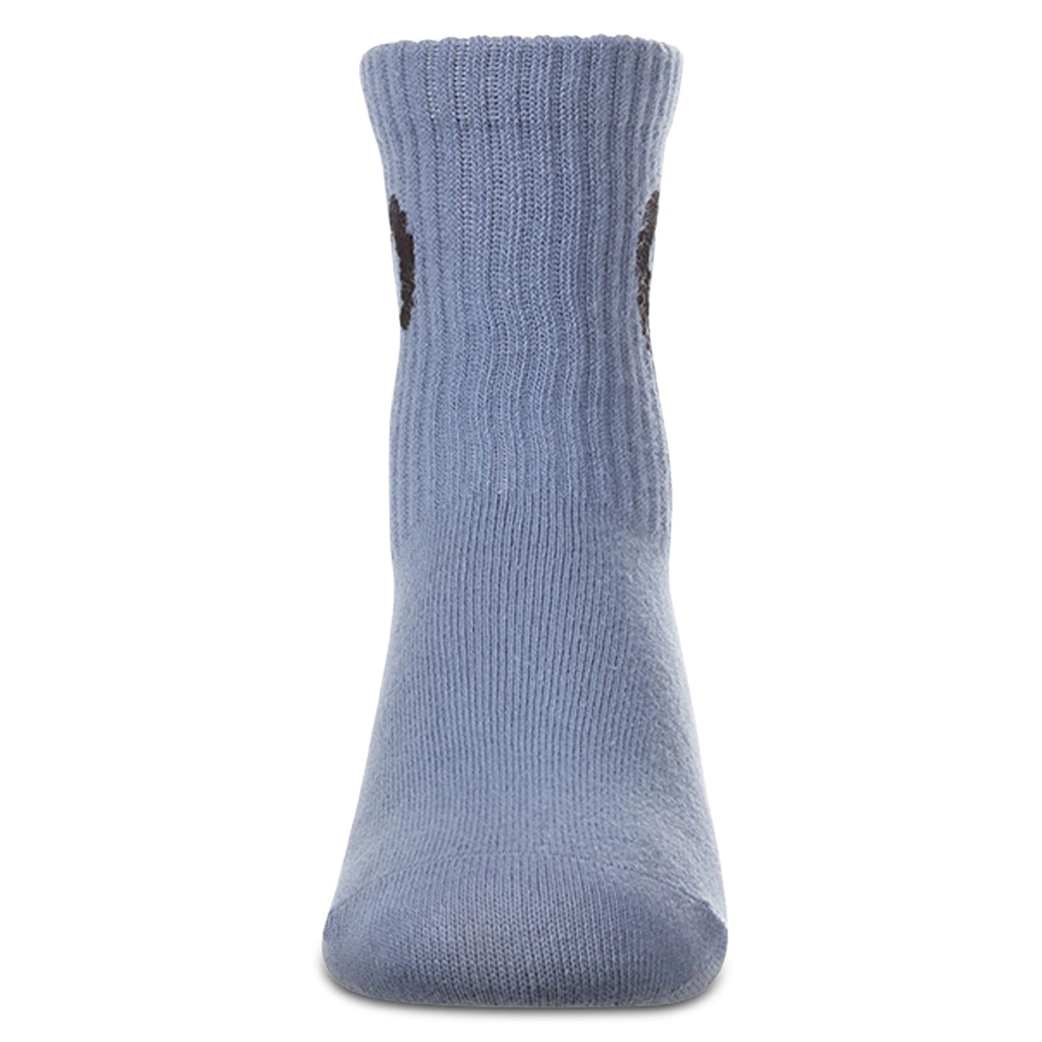 MeMoi Girls Ribbed Pointelle Cotton-Rich Crew Sock with Open Heart Graphic