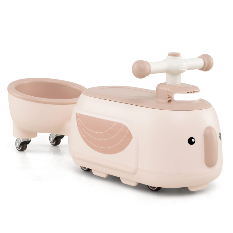 Hivvago Toddler Ride on Toy with Trailer and Light Music