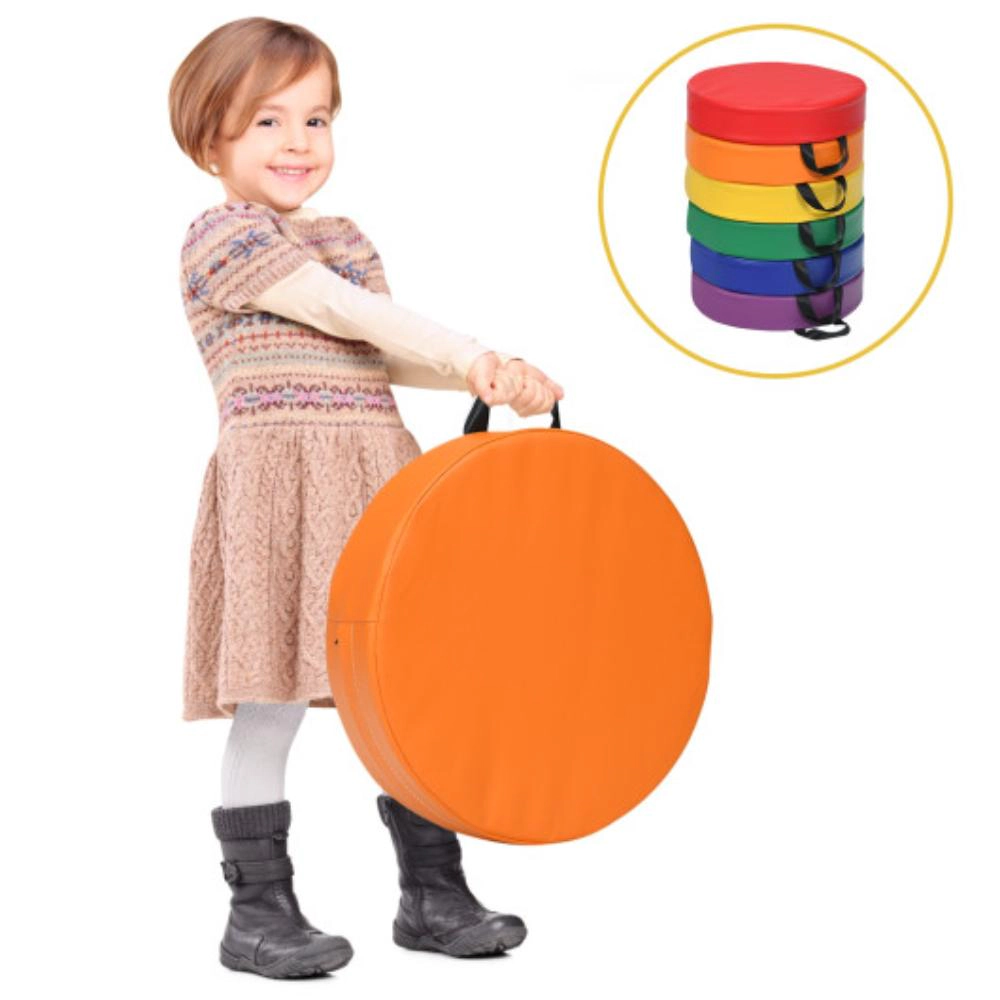 Hivvago 6 Pieces 15 Inch Round Toddler Floor Cushions